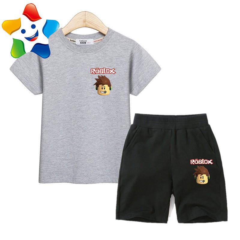 Dear Baby Fashion Top Bottoms Roblox Set Kids Clothes T Shirt Pant Boy Girl Suit Shopee Singapore - roblox kimono pants
