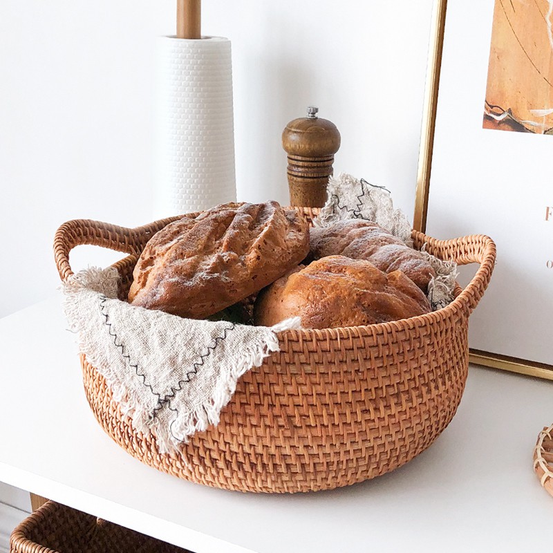 Rattan Sundries Storage Basket Fruit And Vegetable Basket Storage Basket Snack Candy Dried Fruit Compartmented Storage B Shopee Singapore