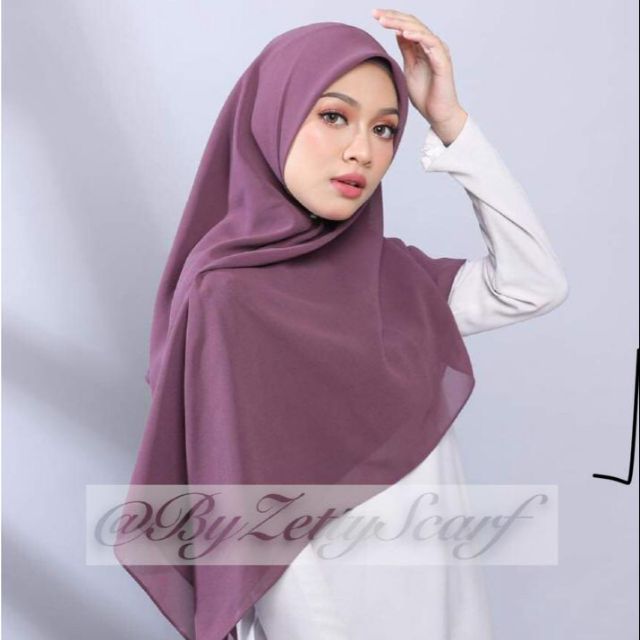 Shop Malaysia B50 Tudung Bawal Heavy Chiffon Bidang 50 Shopee Singapore