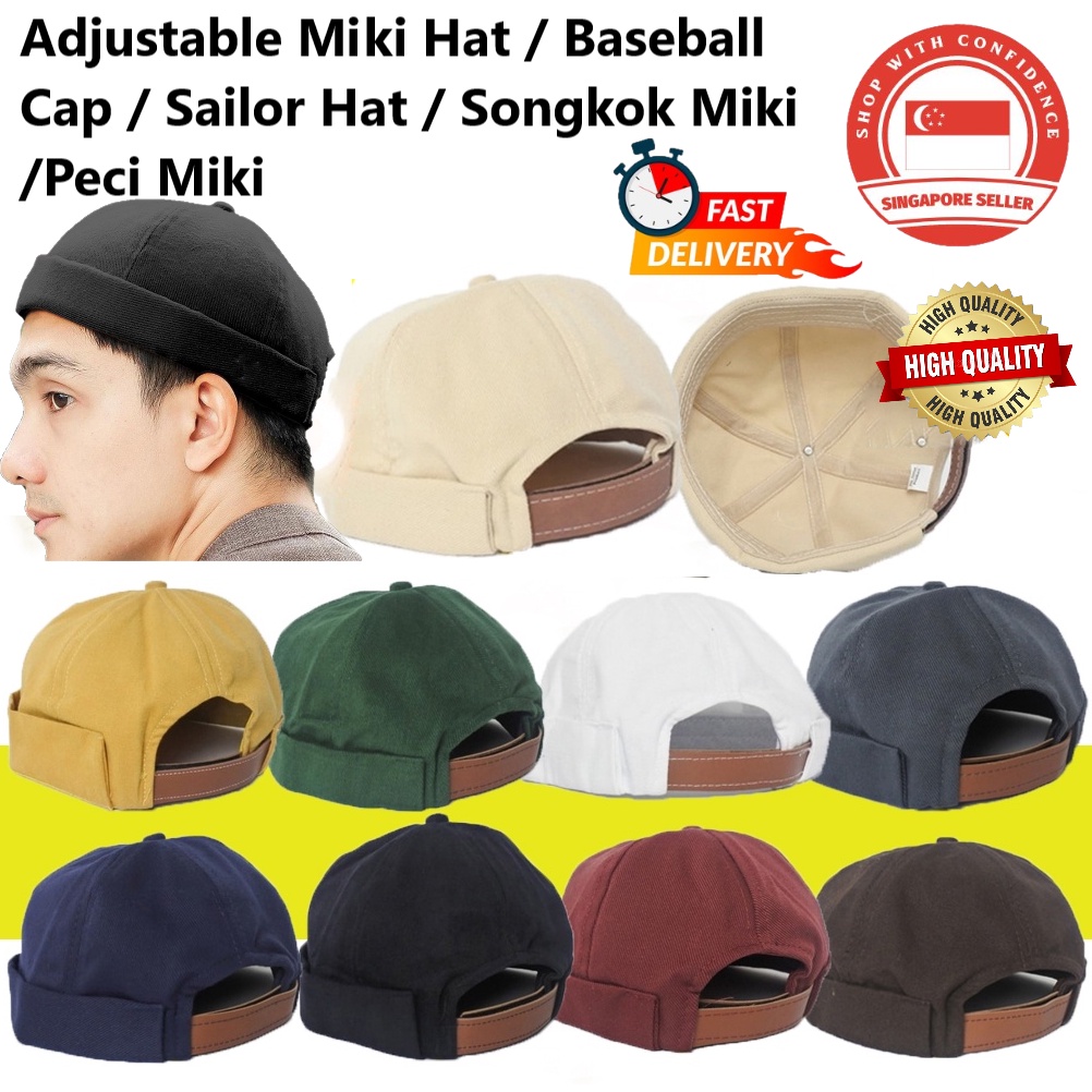 [SINGAPORE SELLER] Adjustable Miki Hat / Docker Caps / Skull cap
