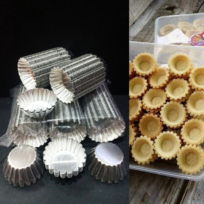 1 Pcs High Quality Aluminium Shell Tart Mould Cheese Tart Mould Acuan Tart 4 5cm Shopee Singapore