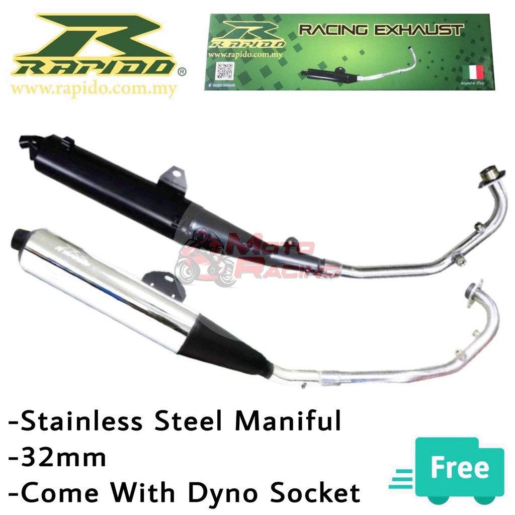 Rs150 V1 V2 Racing Exhaust Cutting Standard Rapido 32mm Stainless Steel Maniful Ekzos Exzos Uma Sck Rapido Espada Shopee Singapore