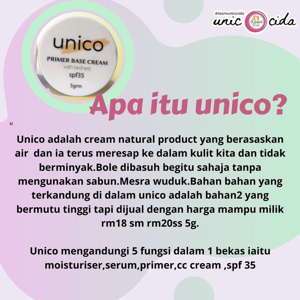 kelebihan unico cream