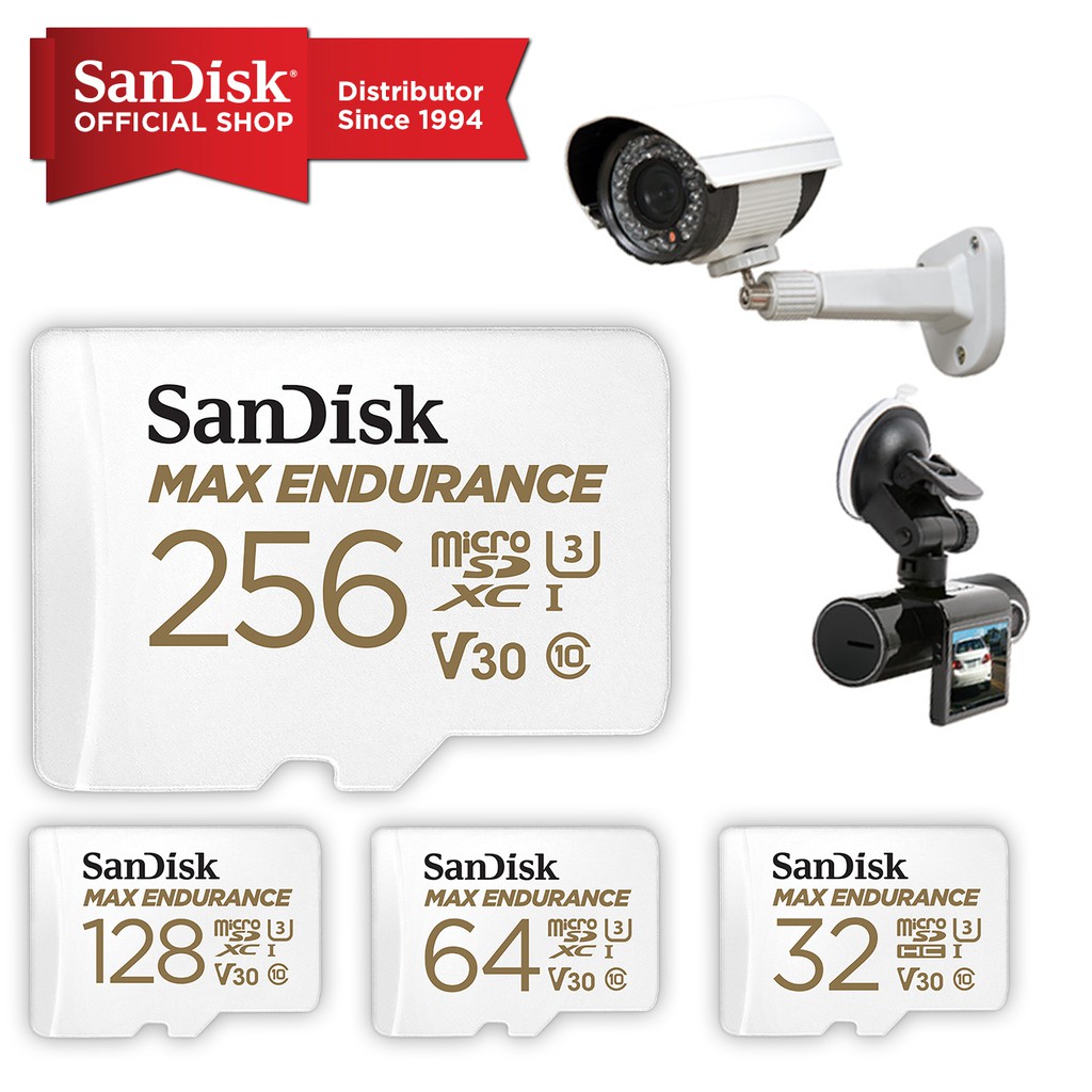SanDisk Max Endurance Video Monitoring microSDXC Cards Shopee Singapore