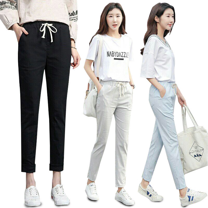 cotton casual pants for ladies