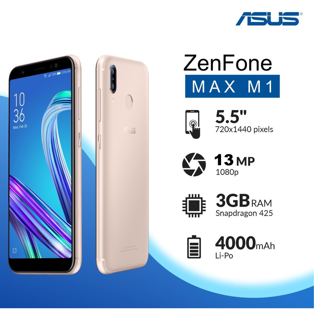 Asus Zenfone Max M1 Zb555kl 3gb Ram 32gb Rom 5 5 Inch Smartphone 1 Year Seller Warranty Ready Stock Import Shopee Singapore