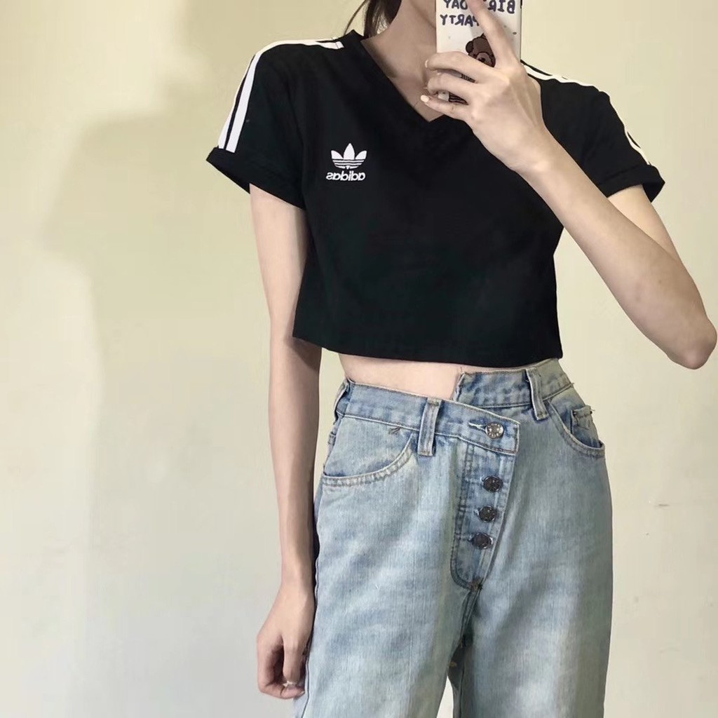 adidas women's cropped tops