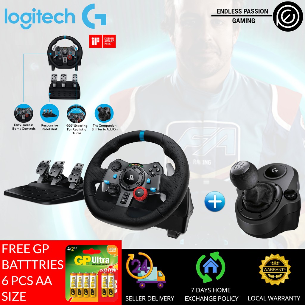 Logitech G29 Driving Force Race Wheel + Logitech G Driving Force Shifter Bundle Shopee Singapore