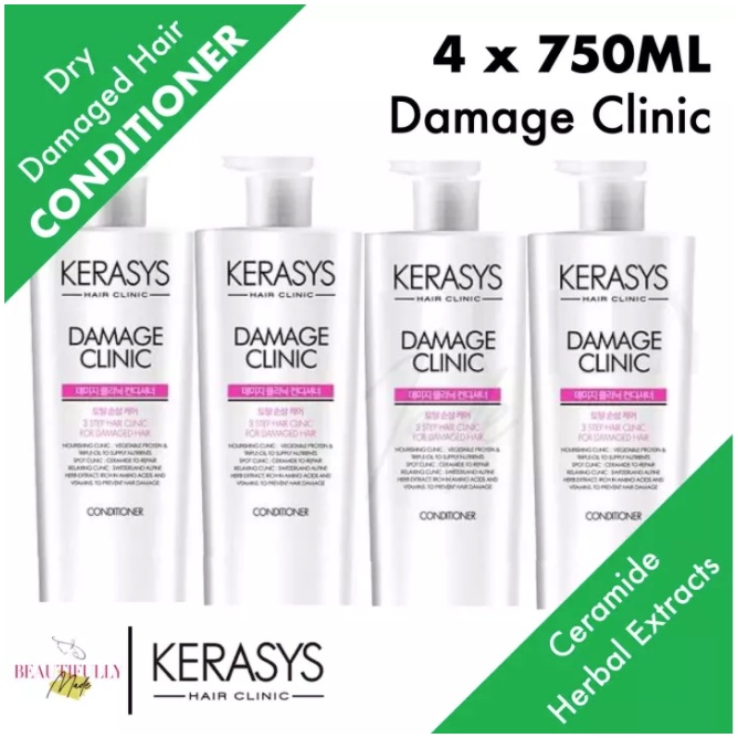 [Bundle of 4] Kerasys Damage Clinic Conditioner ( 4 x 750ml ) | Shopee ...