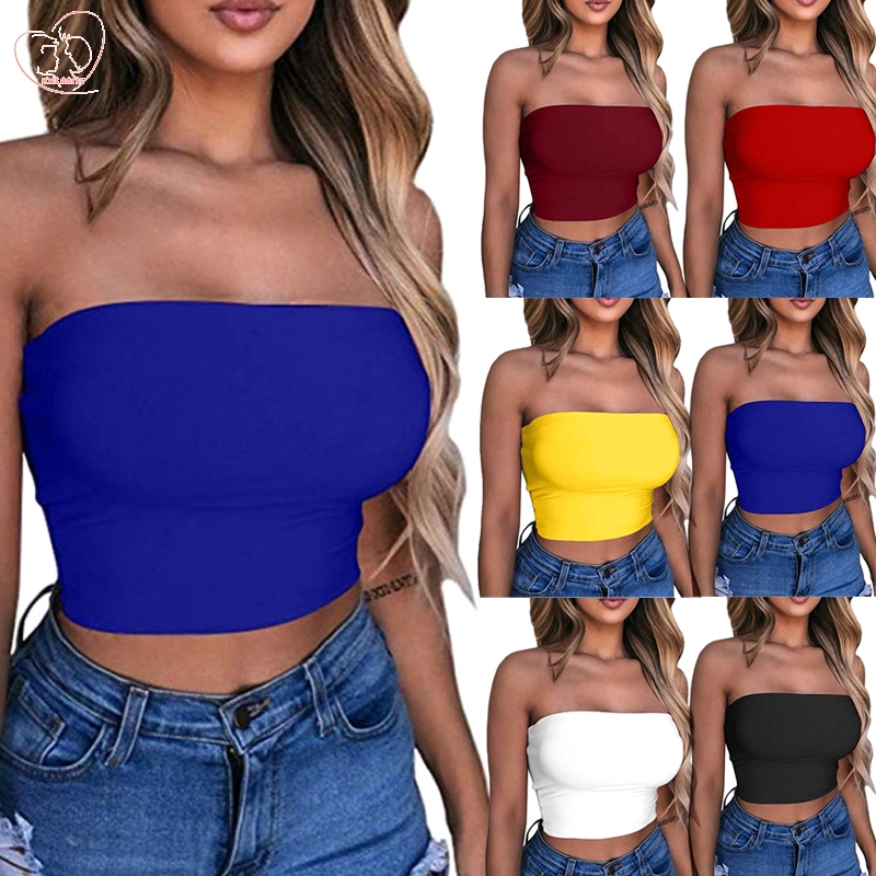 elastic tube top dress