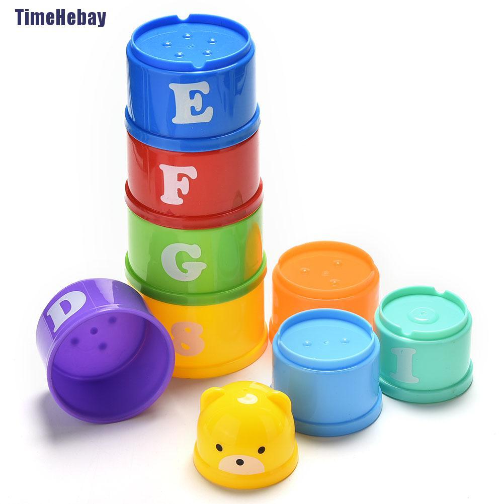 rainbow stacking cups