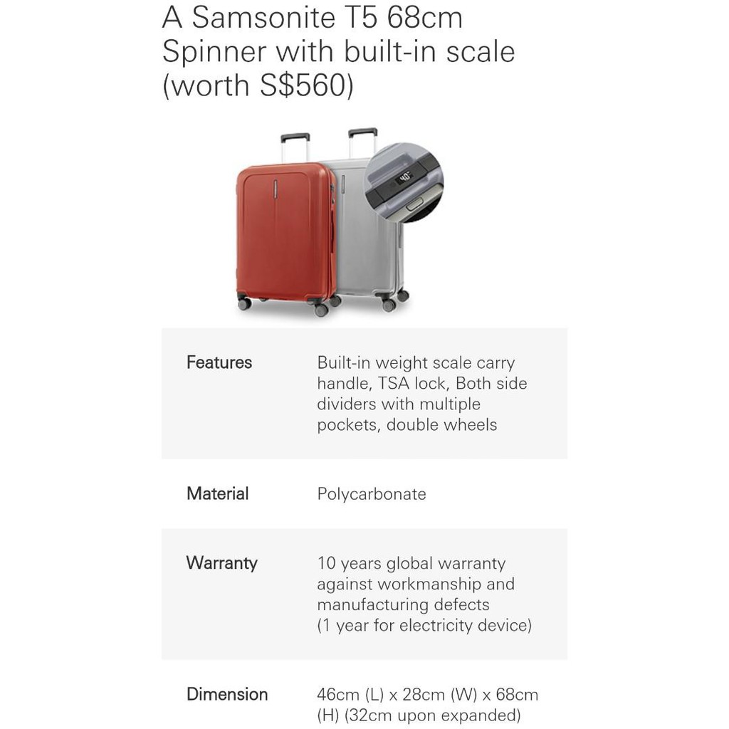 samsonite built in lock