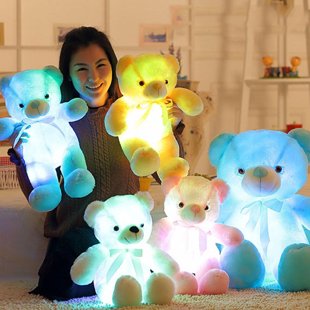 LED Stuffed Animals Plush Toy Big Size 50cm Colorful Glowing Teddy Bear for Kids