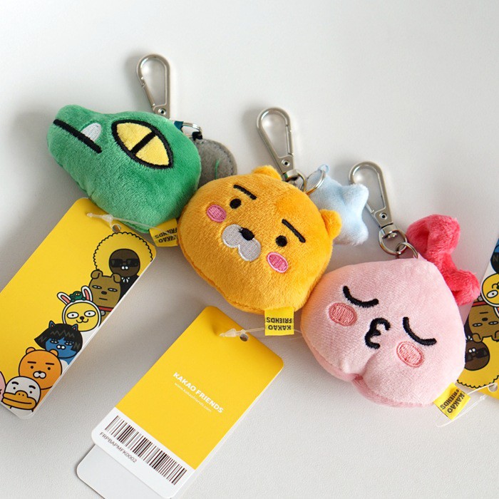 Kakao Friends Pendant Keychain Ryan Apeach Stuffed & Plush Toys Cocoa ...