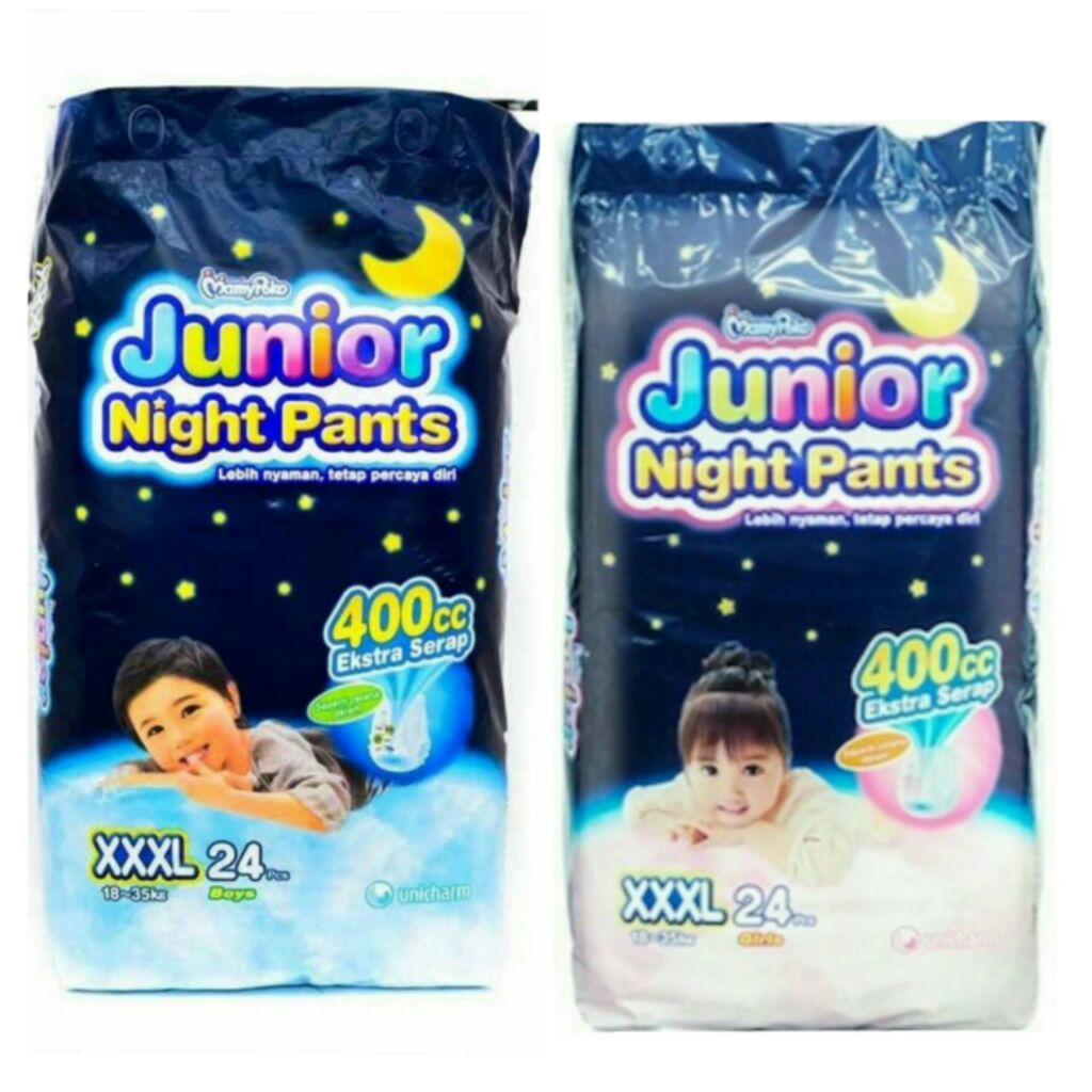 Mamypoko Junior Night Pants XXXL 24, 18-35kg | Shopee