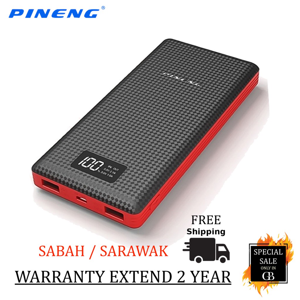 Sabah Sarawak Free Shipping Pineng Powerbank Pn969 Warranty Extend 2year Shopee Singapore