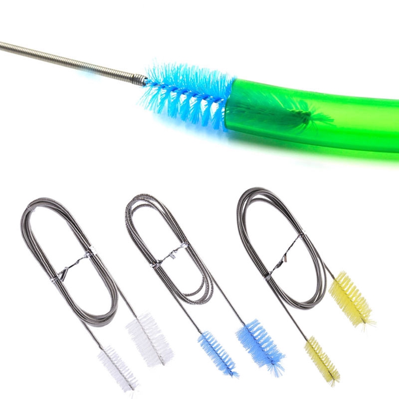 1.55m Water Tube Pipe Aquarium Cleaner Brush Flexible Double Head Brush