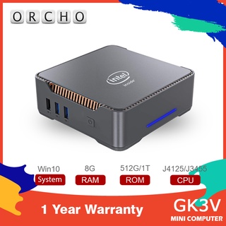 ORCHO GK3V Mini Computer 8GB+128/256/512GB Intel Celeron J4125/GK3V Pro N5105/AK3V J3455 4+64/8+128G Win11