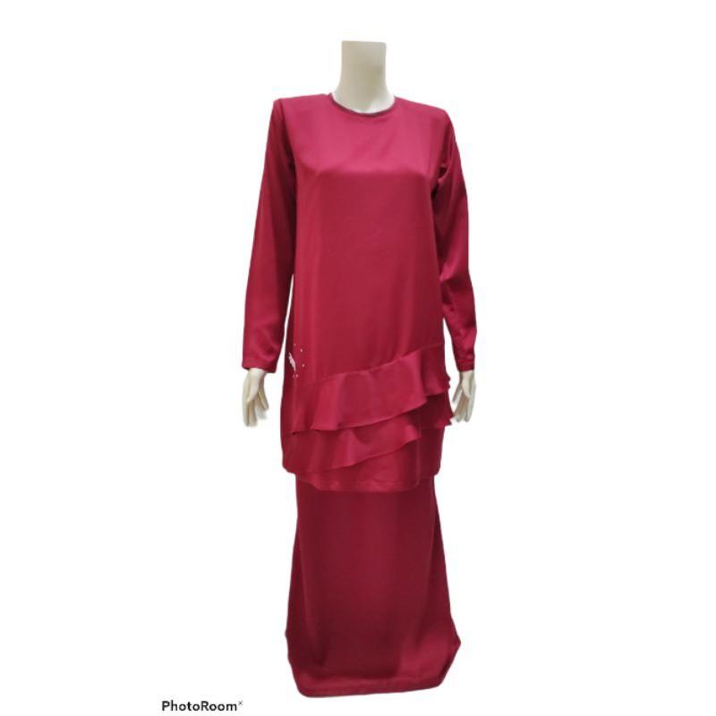 Baju Kurung Moden Merah Shopee Singapore