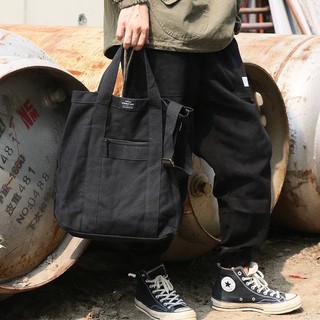Japan Fashion 3 Design White Black Colour Canvas Tote Shoulder Bag Unisex ” Fast Shipping