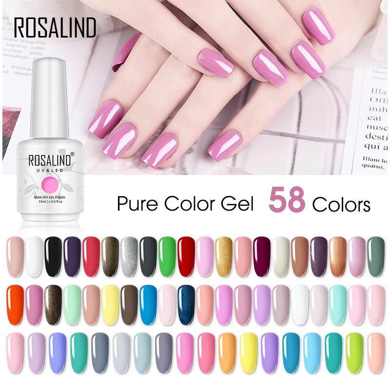 ROSALIND Nail Polish 15ml Gel Nail 0120 Nails Art Set For Manicure