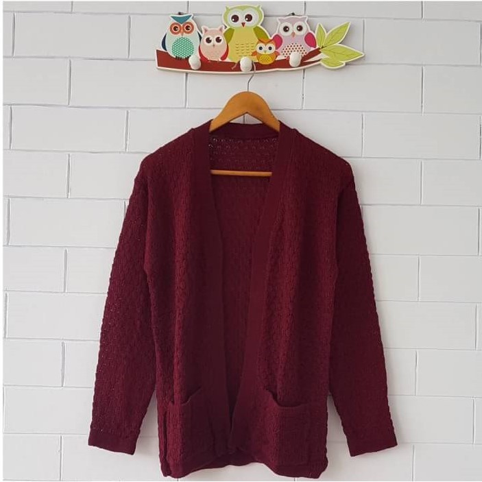 cardigan popcorn shopee