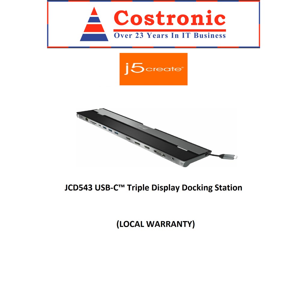 J5CREATE JCD543 USB-C TRIPLE MONITOR DOCKING STATION | Shopee Singapore