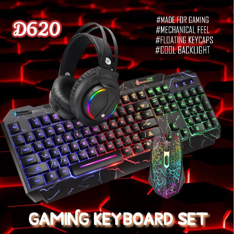 keyboard 🔥HIGH PRIORITY RGB COMBO SET🔥 Lightning Gaming Keyboard Mouse