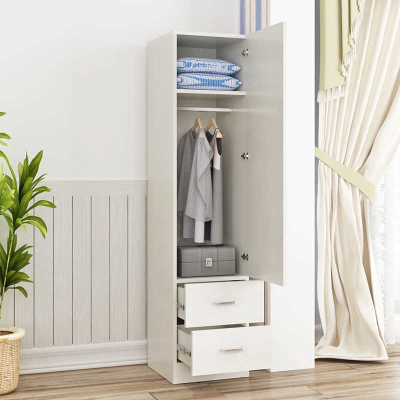 Narrow Small Modern Single Door Wardrobe Side Cabinet Children