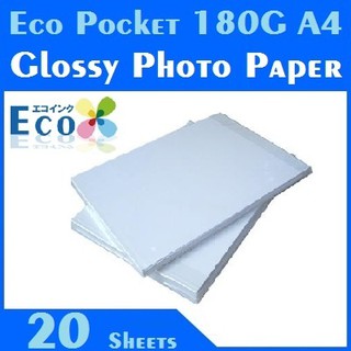 Eco Pocket 180G A4 Glossy Photo Paper 20 Sheets
