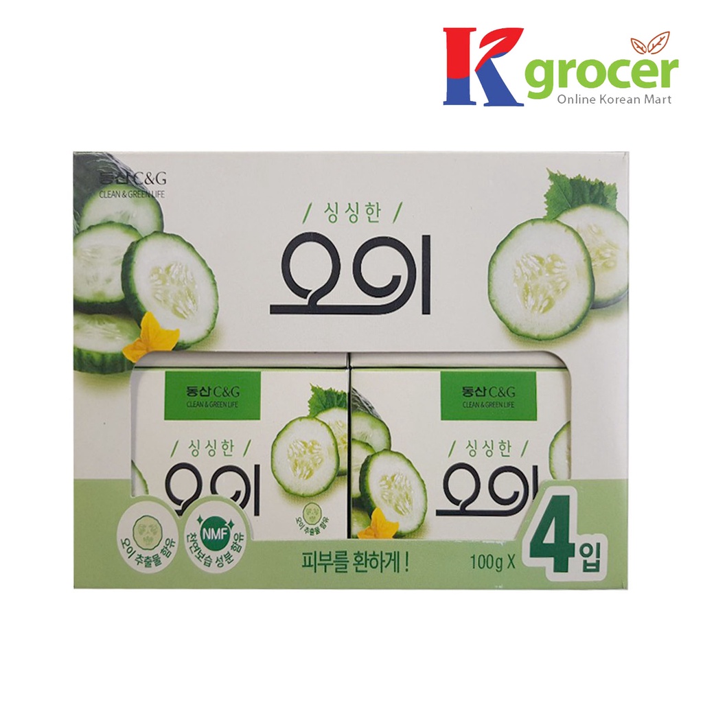 Kgrocer Dongsan Clean & Green Korean Cucumber Soap 100g Natural Fresh