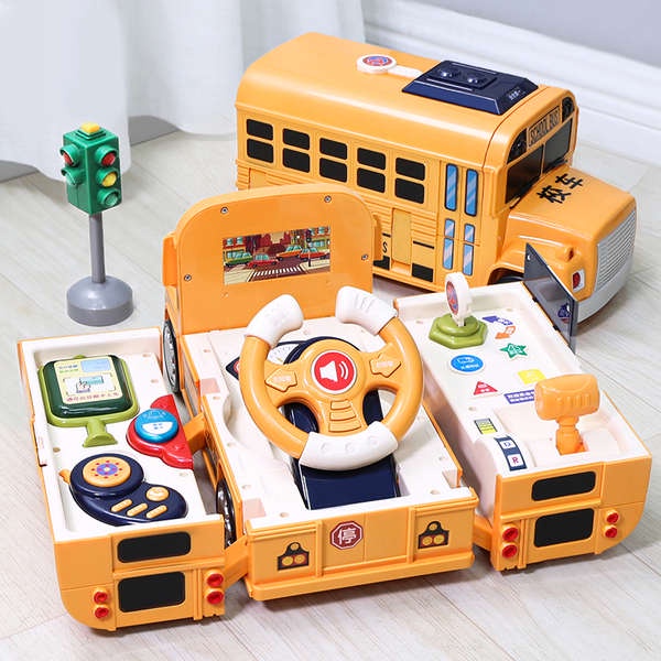 Children Toy Car Baby Deformation Bus School Boy Inertial Educational
