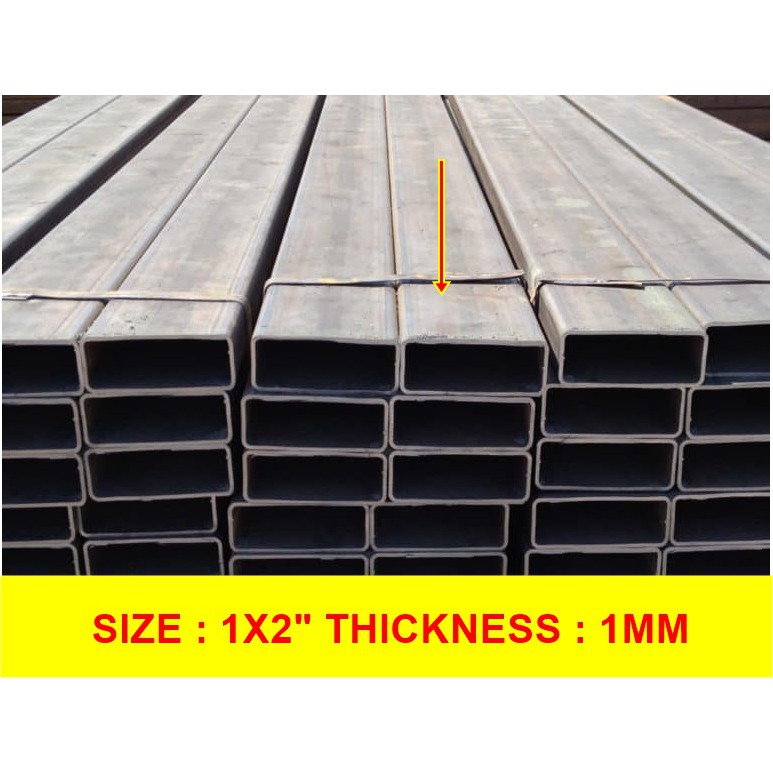 Mild Steel Besi Square Hollow Tebal 1 0mm Size 1x2 Shopee Singapore