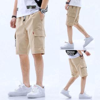 khaki shorts with zipper pockets