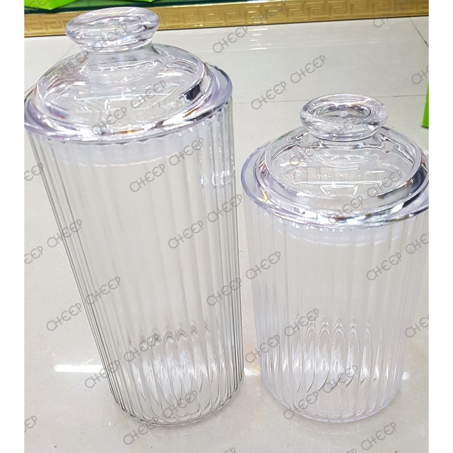 Bekas Kedap Udara Tak Mudah Pecah Clear Crystal Acrylic Like Airtight Jar Break Resistant Bpa Free Container Shopee Singapore