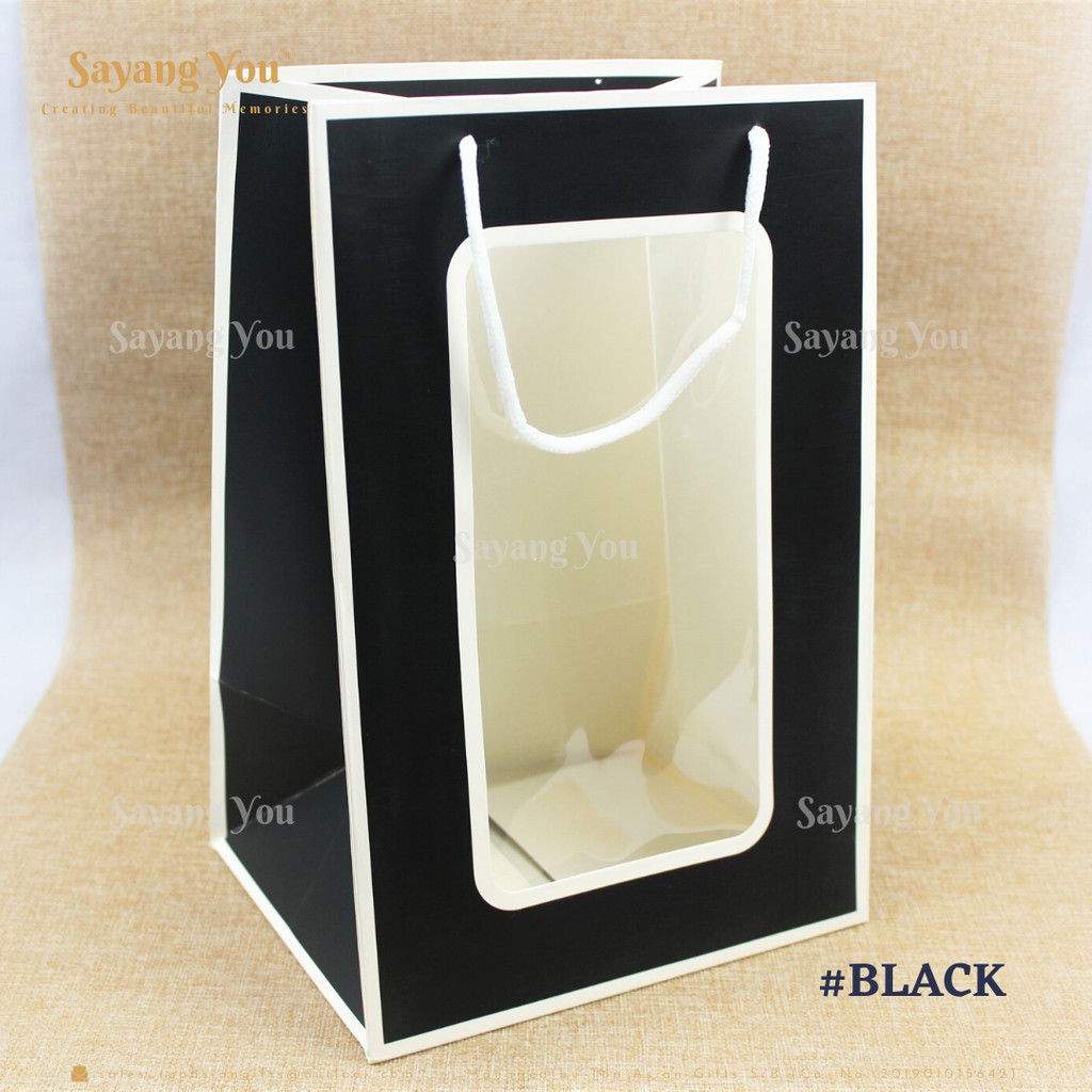 10pcs 18x13x25cm Wedding Souvenir Gift Paper Bag With Window Beg Kertas Bertingkap Lutsinar Kahwin Cenderahati My1669 Shopee Singapore