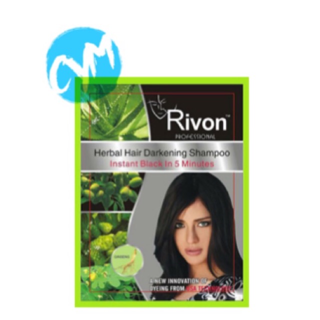 Rivon Professional Herbal Hair Darkening Dye Black 28ml Shopee Singapore