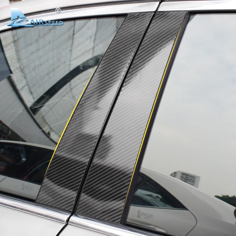 Details about   Real Carbon Fiber Window B C Pillars Cover Car Body Trim For BMW E46 E90 F30 F10