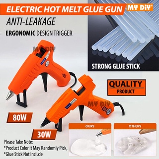 MYDIYHOMEDEPOT - Electric Hot Melt Glue Gun 30W 80W High Quality Mini Glue Gun 30W Big Glue Gun 80W Glue Stick 500GM
