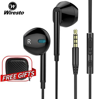 Wiresto Earphone Wired Earbuds Noise Cancelling Headset HIFI Sound Quality Wired No Ear Pain Earphone