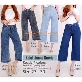 Fashion Lab08 Kulot Unfinished Recently Jeans Women Fashion Lab08 Kulot Unfinished Recently Jeans Women