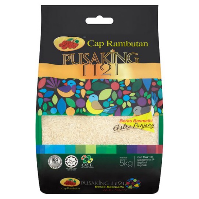 Cap Rambutan Pusa King 1121 Beras Basmathi 5kg Shopee Singapore