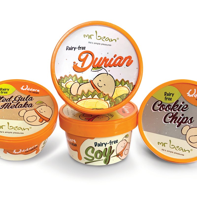 Mr Bean Ice Cream (Original, Cookies Chip, Salted Gula Melaka) 6 Cups