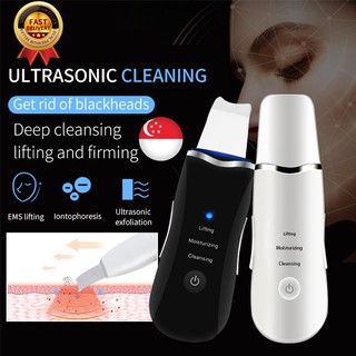 【SG Stock】Ultrasonic Skin Scrubber Blackhead Remover Peeling Shovel  Pore Cleaner  Facial Skin Exfoliator USB