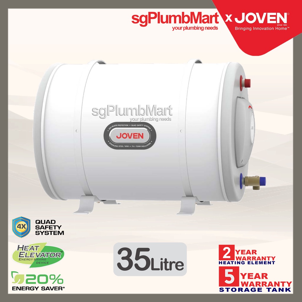Joven x sgPlumbMart JSH35 Storage Water Heater JH35HE(Heat Elevator