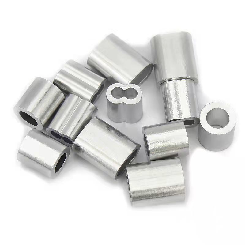 Steel Wire Rope Lock Buckle Chuck Aluminum Sheath Aluminium Buckle Oval