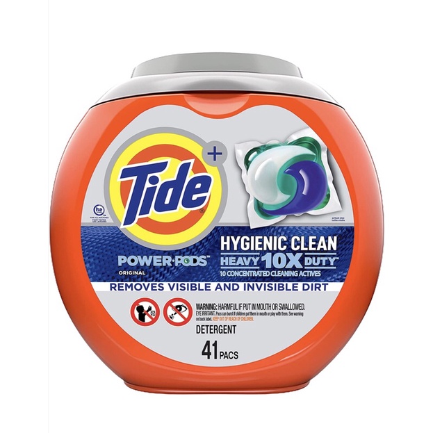 Tide Hygienic Clean Heavy 10x Duty Power PODS Laundry Detergent Pacs ...