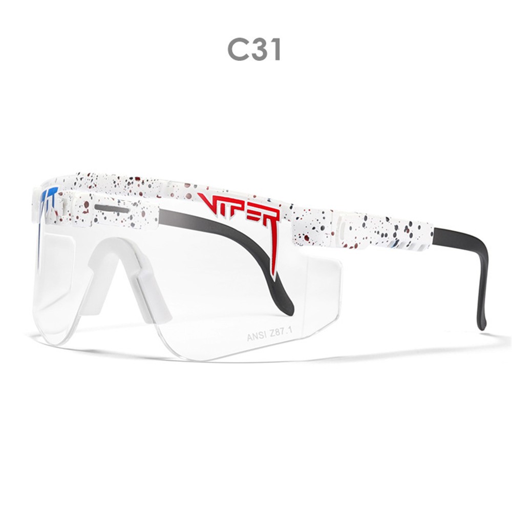 SHEMIQI Original Pit Viper Sport Google TR90 Polarized Sunglasses for Men/Women Outdoor Windproof Eyewear 100% UV Mirrored Lens C35 
