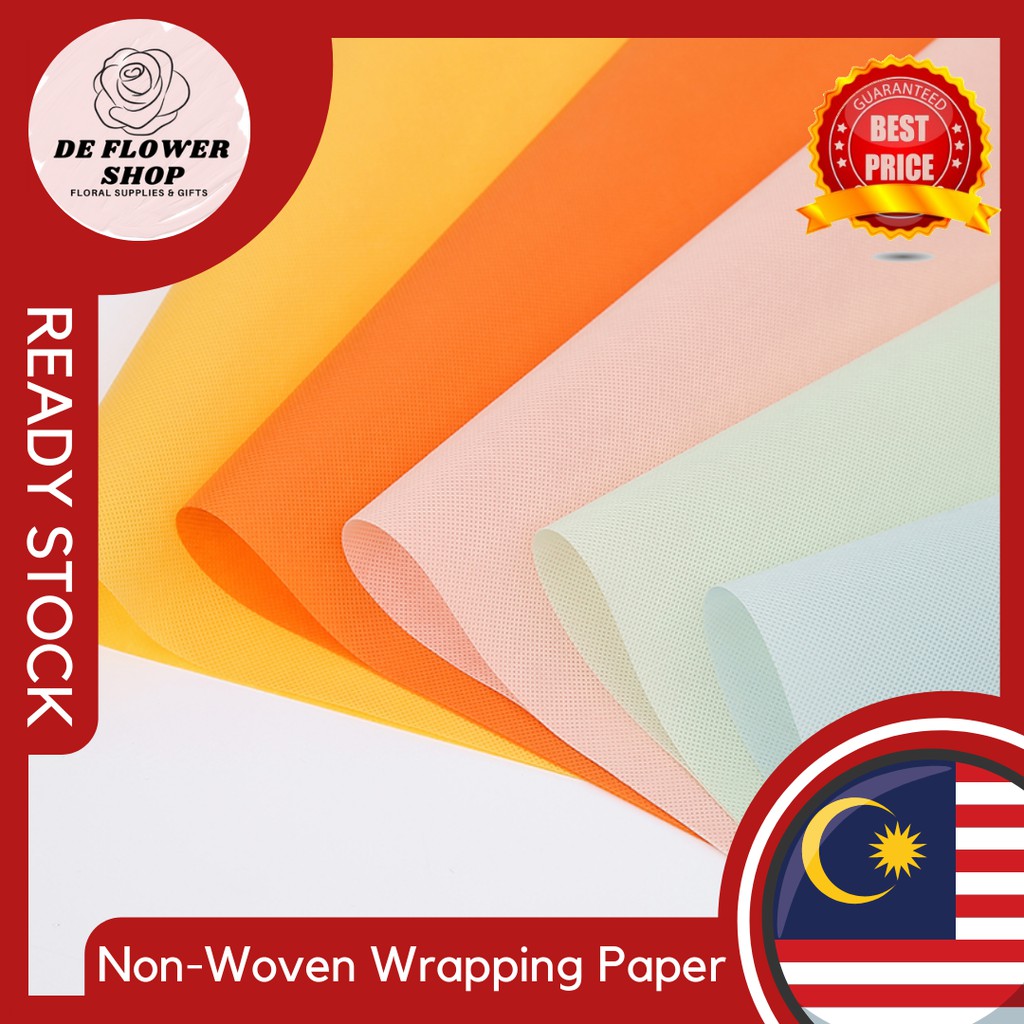 Shop Malaysia Ready Stock Non Woven Fabric Flower Wrapping Paper Bouquet Kertas Bunga Shopee Singapore