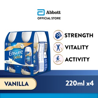 Ensure Gold HMB Ready-to-Drink Liquid - Vanilla (4 x 220ml)